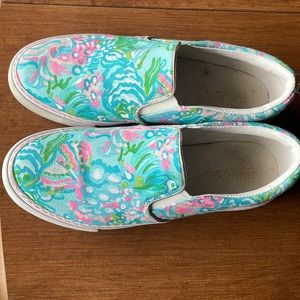 Lilly Pulitzer slip on tennis shoes